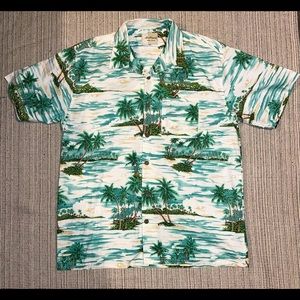 Hawaiian Button Front Short Sleeve Bullhead Island Series Aloha shirt Size XL.